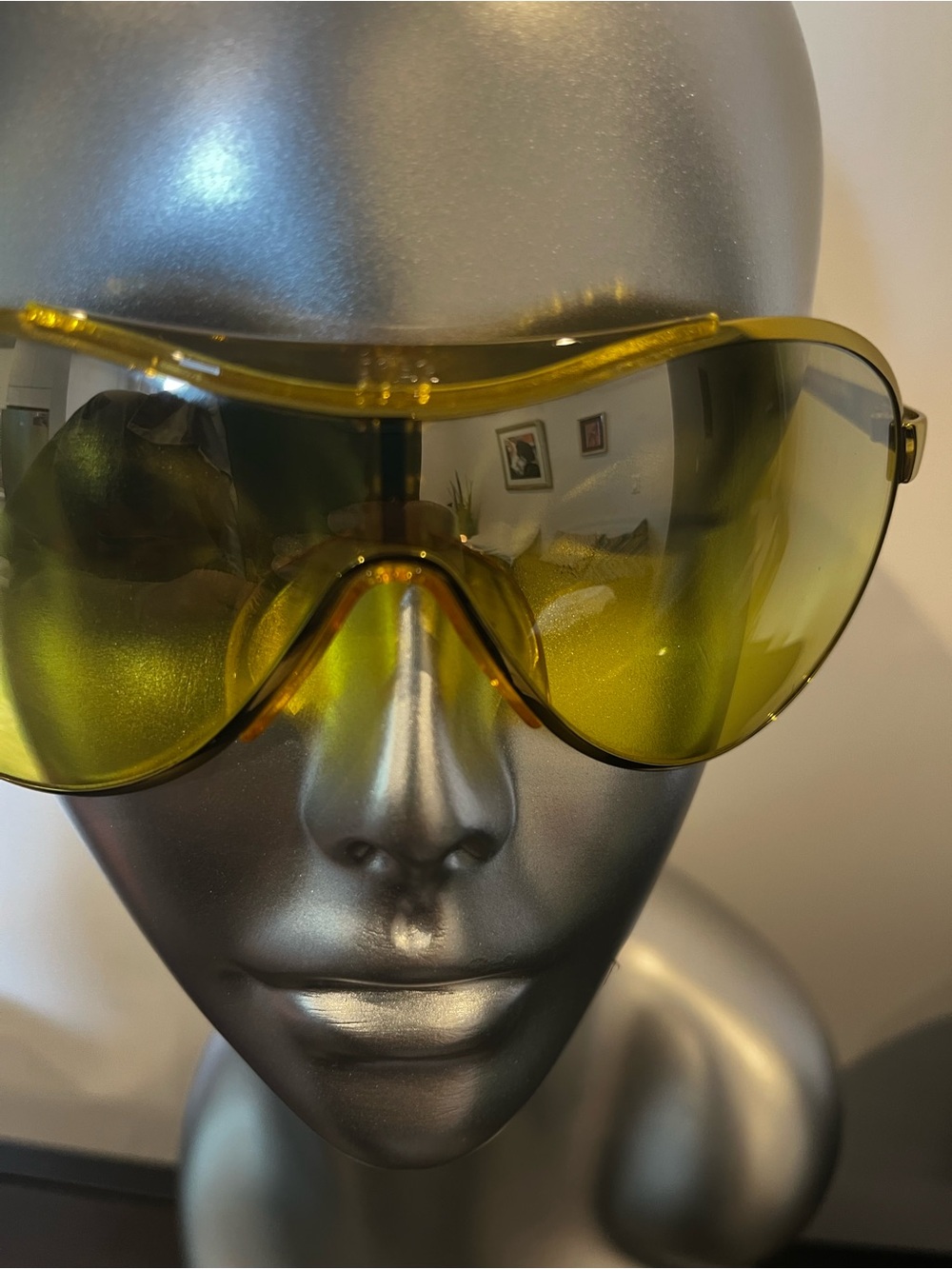 Christian Dior Rodeo Drive Limited Edition Yellow Aviator Visor Sunglasses - Picture 6 of 10